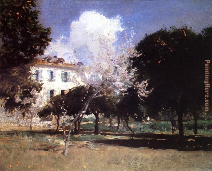 House and Garden painting - John Singer Sargent House and Garden art painting